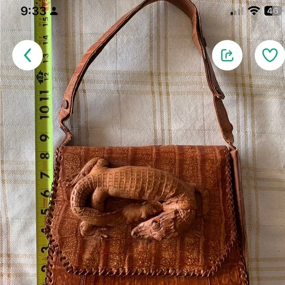 Vintage Crocodile Alligator Baby Taxidermy Head Legs Purse